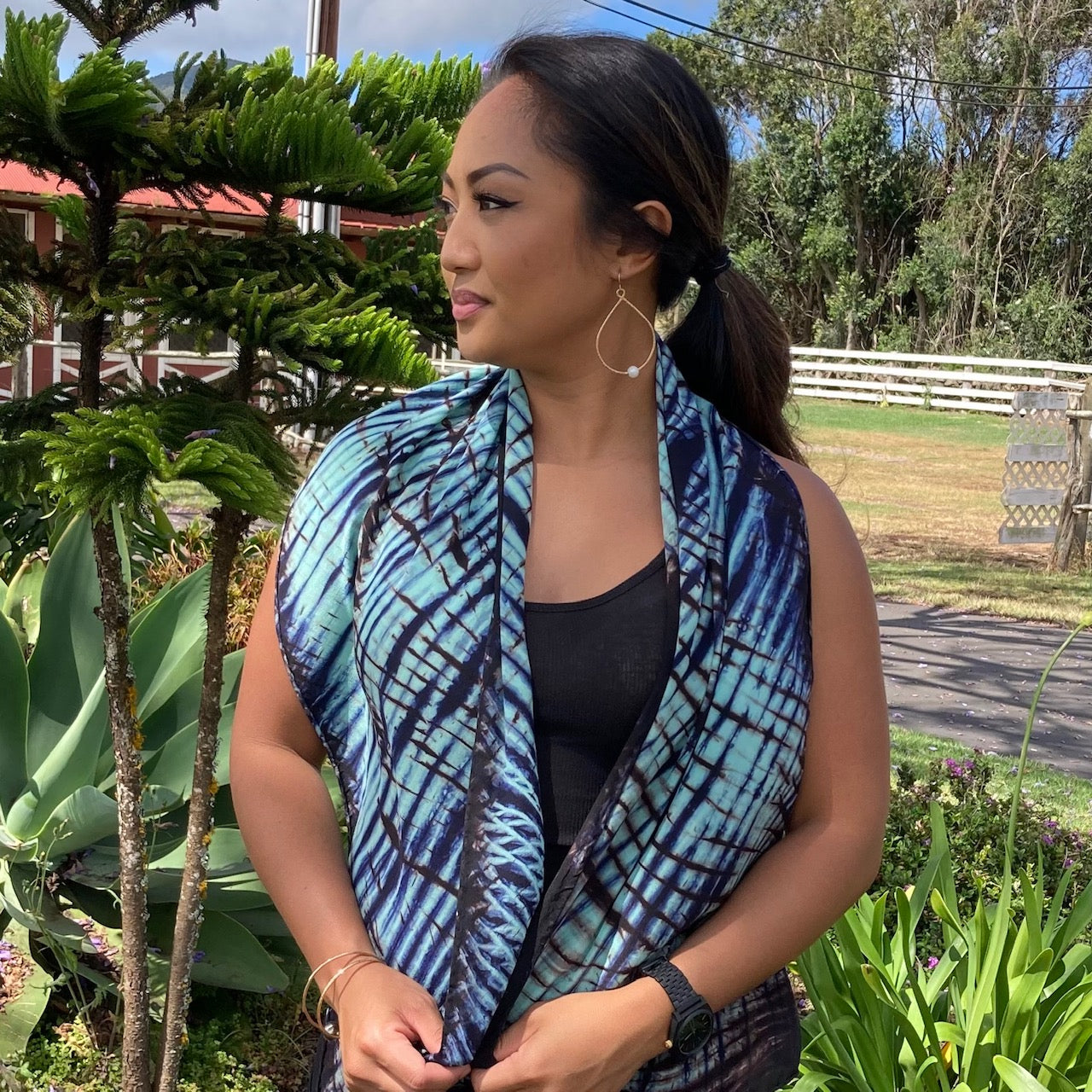 Silk Shibori Scarves and Wraps