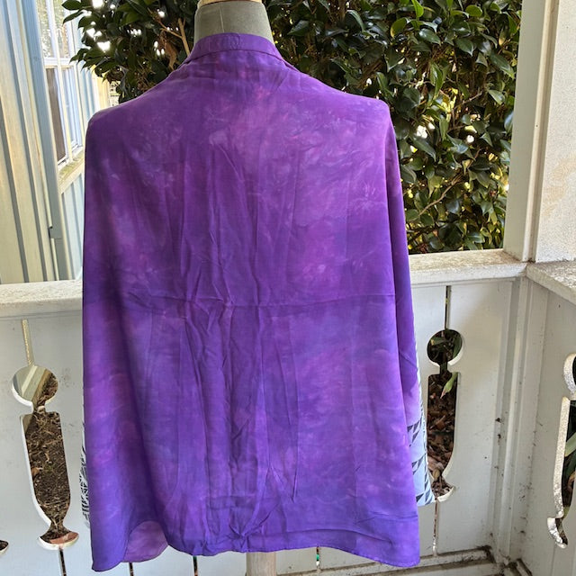 Ohe Kapala Shrug in Purple with the Mauna and Lauhala