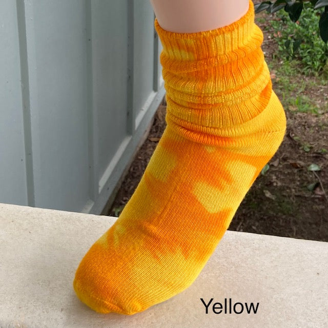 Hand Dyed Bamboo CREW Socks