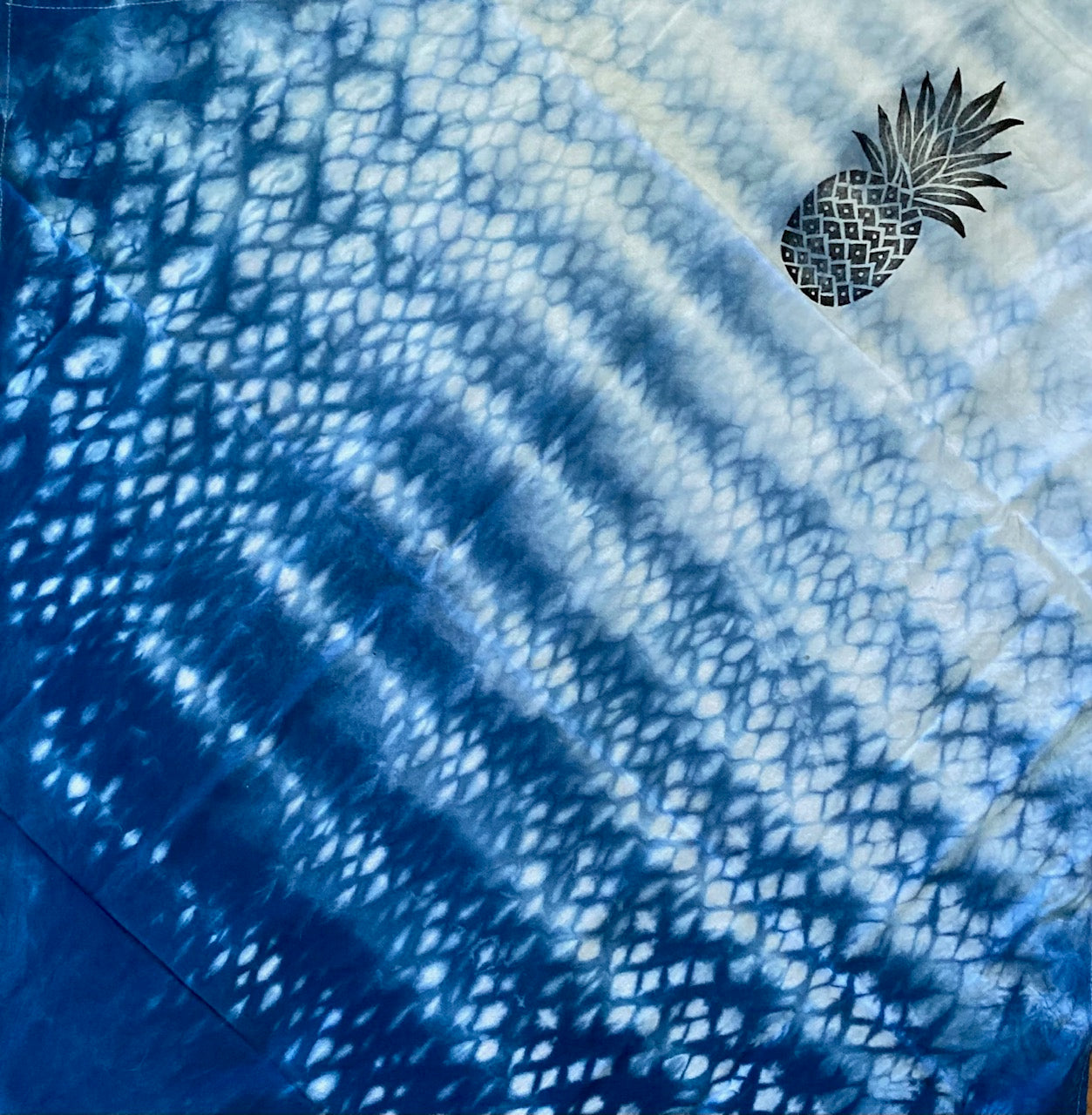 Shibori Honeycomb Pineapple Tea Towel