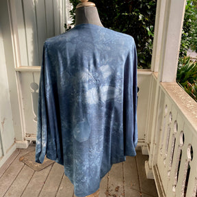 Ohe Kapala Kimono Shrug (KiShrug) In Blue-Gray with the Mauna and 'Iwa