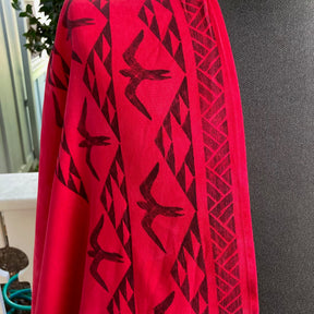 Ohe Kapala Kimono Shrug (KiShrug) In Red with the Mauna and 'Iwa
