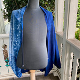 Shibori Honeycomb Rayon Shrug in Blue 006