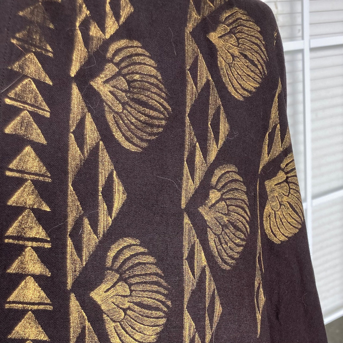 Ohe Kapala U'ilani Shrug In Black with Gold Stamping