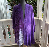 Ohe Kapala Kimono Wrap in Mottled Purple