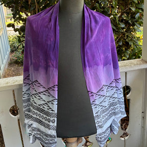 Ohe Kapala Shrug in Purple with the Mauna and Lauhala
