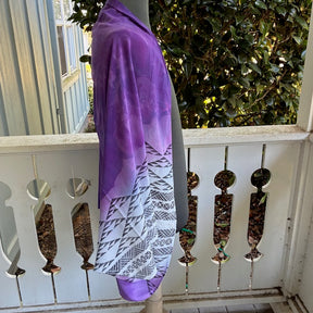 Ohe Kapala Shrug in Purple with the Mauna and Lauhala
