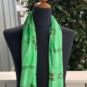 Ohe Kapala  Rayon Infinity Scarf in Kelly Green