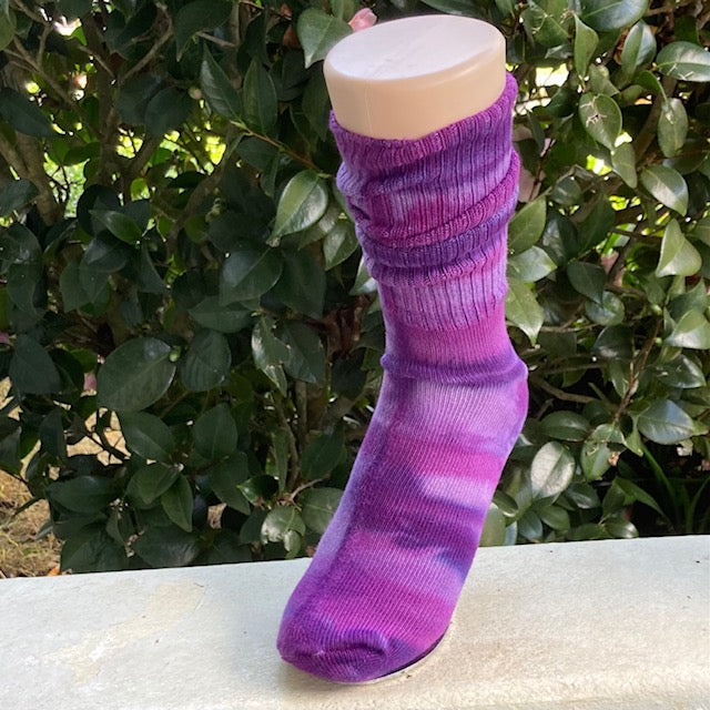 Hand Dyed Bamboo CREW Socks